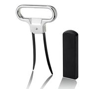 Qpractiko | Maniglia Rimozione Tappi | 6,5x11cm, Argento, Acciaio Inossidabile, ABS | Design compatto, custodia rigida inclusa, lamine piegate | Utensile vino portatile e resistente