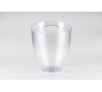 Qpractiko - Secchio per Cubetti di Ghiaccio | Design Elegante | Mantiene Bevande Fredde | 3,5 Litri Capacità | Facile da Trasportare | Riutilizzabile e Durevole, Trasparente Opaco, Plastica