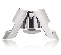 Qpractiko Tappo vino e spumante acciaio inox argento