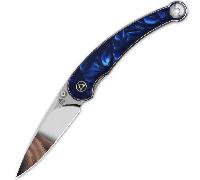 QPS Dolphin 14C28N, lucidatura a specchio, Manico: Resina blu QS161-E