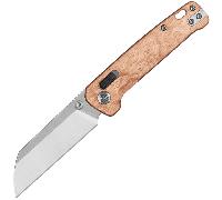 QPS Penguin Glyde 14C28N, finitura a due toni stonewash - satinata, Manico: G10 con rame