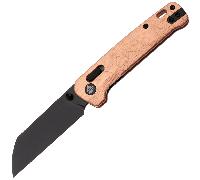 QPS Penguin Glyde 14C28N, nero, Manico: G10 con lamina di rame QS130GL-F2
