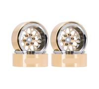 QPSJXN 1,3 "Modulowheel Ottone e Alluminio Wheels Offset Negativo Compatibile con 1/18 1/24 RC Crawler Cars(4PCS MW1307SR)