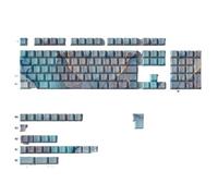 QPSJXN 131 keycap PBT coloranti Neri con la Parte del Lato della Trama in Marmo per tastiere meccaniche del Profilo 60% 68% e 75% Layout(131keys Green Marble)