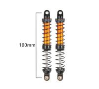 QPSJXN 2 PCS smorzatore di Olio d'urto in Metallo Compatibile con 1 10 RC Crawler Auto Adatta ai Modelli 90046 AXI03007 Accessori di aggiornamento TRX6(Black 100mm)