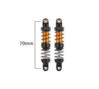 QPSJXN 2 PCS smorzatore di Olio d'urto in Metallo Compatibile con 1 10 RC Crawler Auto Adatta ai Modelli 90046 AXI03007 Accessori di aggiornamento TRX6(Black 70mm)