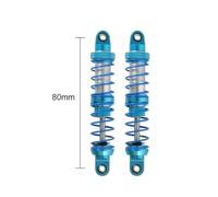 QPSJXN 2 PCS smorzatore di Olio d'urto in Metallo Compatibile con 1 10 RC Crawler Auto Adatta ai Modelli 90046 AXI03007 Accessori di aggiornamento TRX6(Blue 80mm)