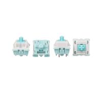 QPSJXN 30 Pezzi Set di Interruttore lineare Meccanico a 5 Pin con Gambo Pre-Foderato e alloggiamenti compatibili con Varie tastiere(43g)