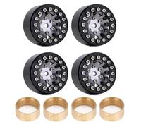 QPSJXN 4pcs da 1,0 Pollici Berchi di beadlock compatibili con 1/24 1/18 RC Crawler Auto Come SCX24 Ax24 Enduro24 Modello W1049(W1049BG-45)