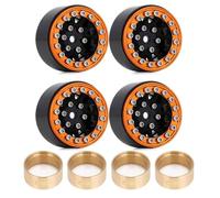 QPSJXN 4pcs da 1,0 Pollici Berchi di beadlock compatibili con 1/24 1/18 RC Crawler Auto Come SCX24 Ax24 Enduro24 Modello W1049(W1049GB-45)