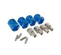 QPSJXN 4pcs da 12 mm Adattatore di accoppiatore Estensione del Esagonale Compatibile con 1 a 10 Scale RC Crawler Abita AX10 CC01 F350 Modelli Fai -da -Te Parti di aggiornamento(Blue 25mm)