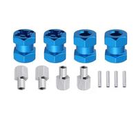 QPSJXN 4pcs da 12 mm Adattatore di accoppiatore Estensione del Esagonale Compatibile con 1 a 10 Scale RC Crawler Abita AX10 CC01 F350 Modelli Fai -da -Te Parti di aggiornamento(Blue 15mm)