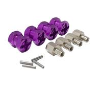 QPSJXN 4pcs da 12 mm Adattatore di accoppiatore Estensione del Esagonale Compatibile con 1 a 10 Scale RC Crawler Abita AX10 CC01 F350 Modelli Fai -da -Te Parti di aggiornamento(Purple 25mm)