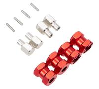 QPSJXN 4pcs da 12 mm Adattatore di accoppiatore Estensione del Esagonale Compatibile con 1 a 10 Scale RC Crawler Abita AX10 CC01 F350 Modelli Fai -da -Te Parti di aggiornamento(Red 20mm)