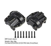 QPSJXN Brass Portal Cover Stering Knuckles Diff Copertura Pesi compatibili con 4WS III AR45P F9 SUPERSHAFTY CP44 ASSLE per Veicoli e Camion Fuori Strada(Diff Cover 2PCS)