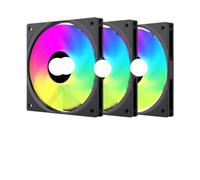 QPSJXN Cuscinetto FDB di Raffreddamento in Silenzio da 120 mm RGB per Il Telaio e CPU(Black 3pcs)