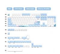 QPSJXN Custom Korean GMK 9009 PBT KeyCap Set 140 Taste meccaniche Profilo Fai da Te Sublimazione(Ocean Whale -EN)