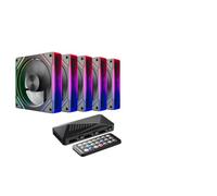 QPSJXN di Raffreddamento ad Acqua per ventole per ventole per pc RGB Teucer 120 mm 4pin pwm ventole CPU 3pin 5v argb Compatibile con Vari Casi(5PCS-B-Reverse)