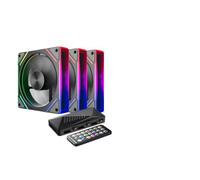 QPSJXN di raffreddamento ad acqua per ventole per ventole per pc RGB Teucer 120 mm 4pin pwm ventole cpu 3pin 5v argb compatibile con vari casi(3PCS-B-Reverse)