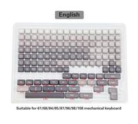 QPSJXN Gradiente keycaps grigio PBT set 134 keycaps sublimati a 5 lati compatibili con tastiere mx switch(MOA-JB EN bags)