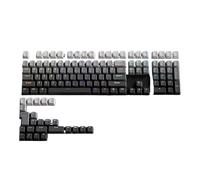 QPSJXN Gradiente RGB retroilluminato PBT OEM Profilo Keycaps per MX Switch Mechanical Taste in Nero Grigio Rosa e Bianco Compatibile con Varie tastiere meccaniche(Black Gray)