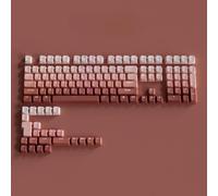 QPSJXN Gradiente RGB retroilluminato PBT OEM Profilo Keycaps per MX Switch Mechanical Taste in Nero Grigio Rosa e Bianco Compatibile con Varie tastiere meccaniche(White Brown)