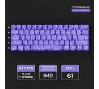 QPSJXN IMD-TECH 61/84/118 Topografiche TEECAP SET OEM Profile Shine-Through Design Accessori per tastiera(Purple 61 keys)