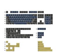 QPSJXN KBDIY 174 Retro GMK Blue Samurai PBT Profilo Doppio di SCHETTO Compatibile con STUDIMENTO MX TASSOGIO di Gioco Meccanico(GMK Blue Samurai)