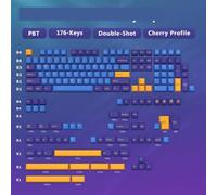 QPSJXN KBDIY Profilo Double Shot PBT ISO KeyCap Set per tastiere meccaniche dei Giocatori con Design Samurai Blu GMK(GMK Nautilus)