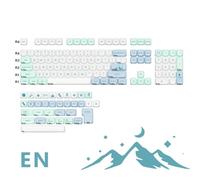QPSJXN KBDIY Snow Mountain KOA KeyCap Corean Set Compatibile con ACE68 Ace60 PRO Taste meccaniche di Gioco PBT 138 KeyCaps 7u(Snow Mountain-EN)