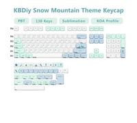 QPSJXN KBDIY Snow Mountain Koa KeyCap Set per ISO Ace68 Ace60 PRO Dispositivo di tastiere meccaniche Fai -da -Te PBT 7u 138 KeyCaps(Snow Mountain-KR)