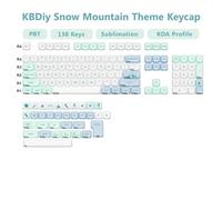 QPSJXN KBDIY Snow Mountain Koa KeyCap Set per ISO Ace68 Ace60 PRO Dispositivo di tastiere meccaniche Fai -da -Te PBT 7u 138 KeyCaps(Snow Mountain-EN)
