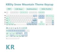 QPSJXN KBDIY Snow Mountain KOA KOA KeyCap Set per ISO Compatibile con Ace68 Ace60 PRO Taste meccaniche Fai -da -Te 7u 138 Tappi Chiave(Snow Mountain-KR)