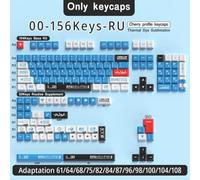 QPSJXN Keycap Anime Personalizzati per tastiere meccaniche compatibili con Layout ISO tra Cui Il Profilo 7U Spagnolo e Russo Giapponese Coreano Brasiliano.(00-Cherry-RU)