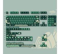 QPSJXN Keycap PBT della Foresta Animale Compatibile con ISO Layout 7u per tastiere meccaniche in Stili francesi spagnoli brasiliani Giapponesi Coreani brasiliani(Cherry-RU)