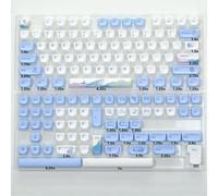 QPSJXN Koa Ocean Whale PBT KeyCap Set 135 tastiere meccaniche Layout MOA 7U ISO Adatto a Layout Coreani e russi Giapponesi(Ocean Whale-EN)