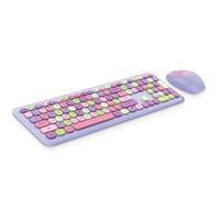 QPSJXN MOFII Slim Compact 2.4G tastiera wireless USB e tastiera full size del mouse con 110(Green)