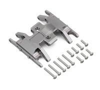 QPSJXN Montaggio di Trasmissione della Piastra di Skid in Ottone in Alluminio Compatibile con 1 RC SCX24 Parti di aggiornamento per Crawler(Grey Aluminum)