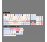QPSJXN PBT 141 Marshmallow KeyCap Set Profilo KOA 7U Tastiere meccaniche Coreane Russe Caps Chiave(Marshmallow-EN)
