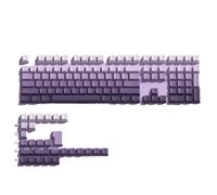 QPSJXN PBT Grey Gradient KeyCaps Sublimation Side incise compatibile con 133-136 tastiere meccaniche(Purple 136 keys)