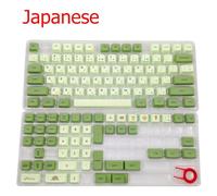 QPSJXN Profilo XDA PBT KeyCap Set 125 Design personalizzato per il gioco meccanico tailandese coreano russo inglese e tastiere Photoshop con vari switch(XDA-Matcha-Japanese)