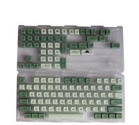 QPSJXN Profilo XDA PBT KeyCap Set 125 Design personalizzato per il gioco meccanico tailandese coreano russo inglese e tastiere Photoshop con vari switch(XDA-Matcha-English)