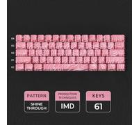 QPSJXN SET TOPOGRAFICO SET OEM Profile IMD Technology Shine-Through Design Side Stampato 61/118(Pink 61 keys)