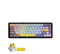 QPSJXN Tastiera meccanica cablata AK680MAX con design magnetico a bassa latenza e intaglio laterale ergonomico adatto per l'uso 'ufficio e dei giochi compatibili con vari sistemi(Star late grey)