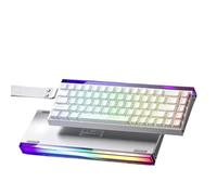 QPSJXN Tastiera Meccanica 'Interruttore Magnetico Personalizzabile con retroilluminazione RGB Swap Caldo 8K cablato per Giochi e Regalo(White-Contour Line)