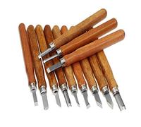 QPWYSH Scalpelli, Manico in Legno 12 Pezzi Strumenti for bisturi Set di Strumenti for Intaglio del Legno Taglierina Coltello for xilografia Kit di Utensili manuali Acciaio ad Alto tenore di Carbonio