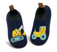 qpyysz Pantofole per bambini, per bambini, a piedi nudi, per l'asilo, traspiranti, antiscivolo, primi passi, bagger, 30/31 EU Larga