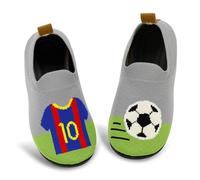 qpyysz Pantofole per bambini, per bambini, a piedi nudi, per l'asilo, traspiranti, antiscivolo, primi passi, calcio, 22.5/23.5 EU Larga