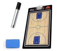 QQAA Tattica Board Lavagnetta, Coaches - Lavagna Bianca a Doppia Faccia, Lavagna per Allenatori per Pallacanestro in PVC, con Pennarello 2 in 1