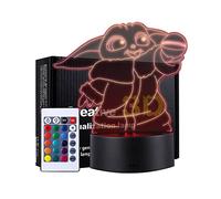 QQAAMZ Anime 3d Yoda Led Luce Notturna Action Doll Toy Model Doll Colorful Usb Lampada Decorazione Camera Da Letto Touch Desk Lamp Giocattoli Per Bambini Yoda Baby Birthday Gift